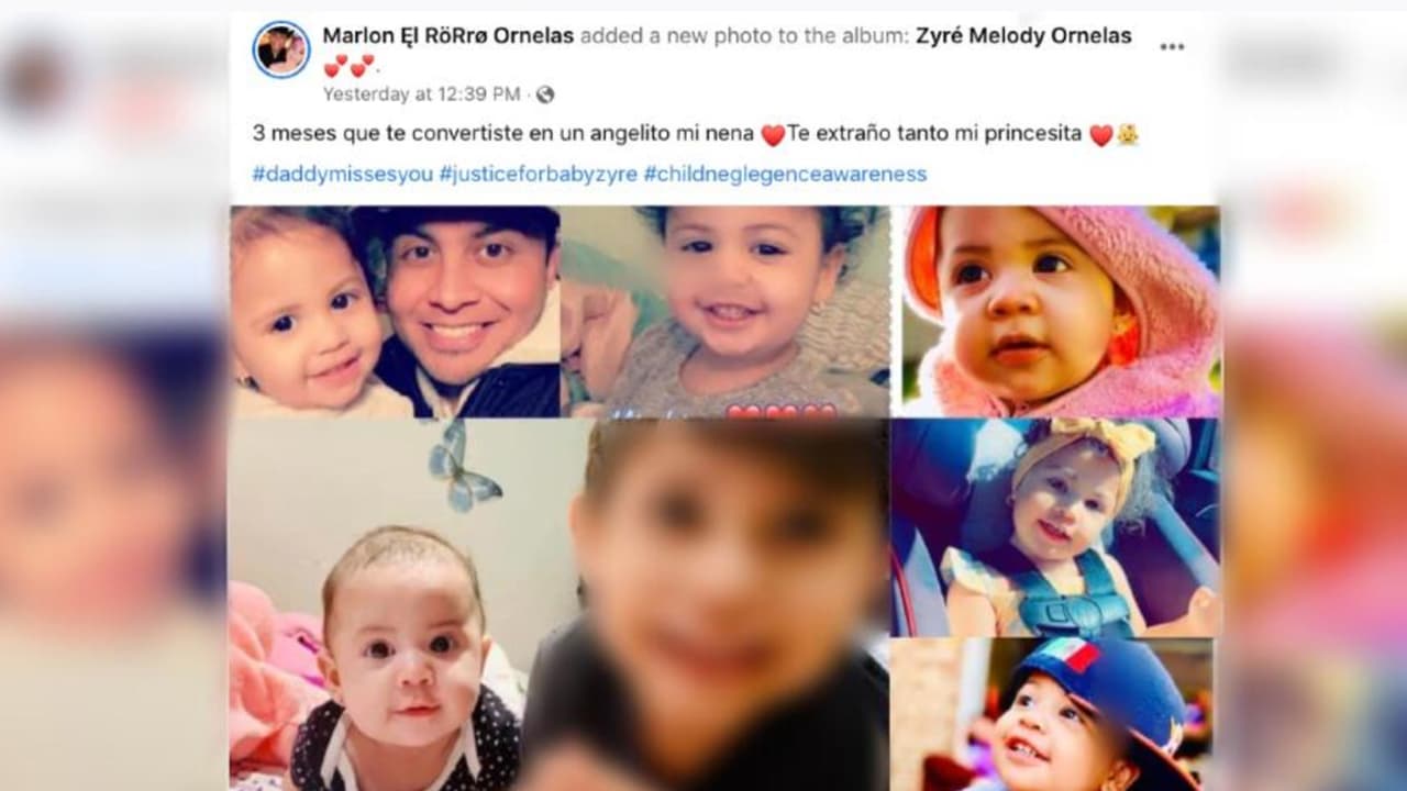 Marlon Ornelas, el padre de Zyre, ha utilizado sus redes sociales para exigir todo el peso de la ley contra Jehu Martínez, quien fue acusado de asesinato y arrestado en febrero de 2022. El sospechoso pagó $70,000 de fianza y salió en en libertad.