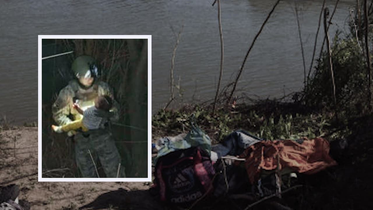 La menor fue arrojada desde una balsa al río Bravo en la frontera de Texas.