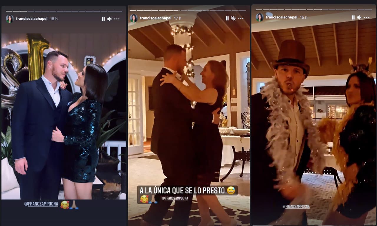 En sus stories reveló cómo había pasado la velada, en compañía de su esposo, Francisco Zampogna, con quien disfrutó una deliciosa cena y una sesión de baile, en la que hubo desde tango hasta merengue.