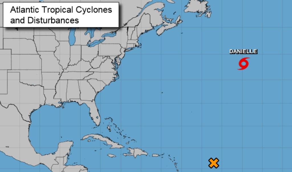 Se forma la tormenta tropical Danielle en medio de Atlántico: no ofrece peligro para el sur de Florida
