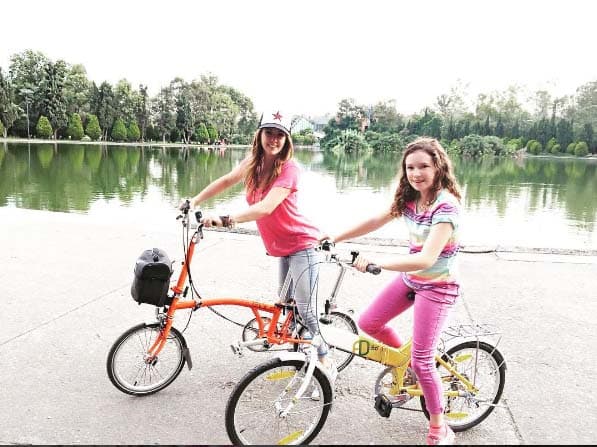 Mía estuvo encantanda de pasar tiempo en familia.