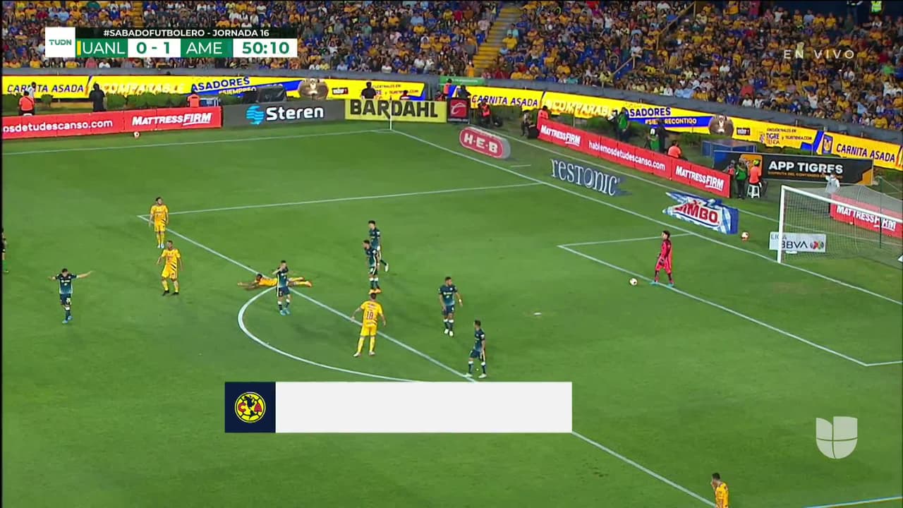 ¡TIRO ATAJADO! disparo por Roger Martínez.