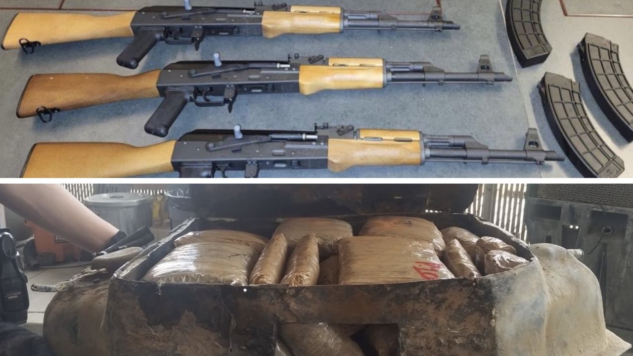 Decomisan tres rifles semiautomáticos que cruzaban para México e incautan fentanilo que entraba a EEUU