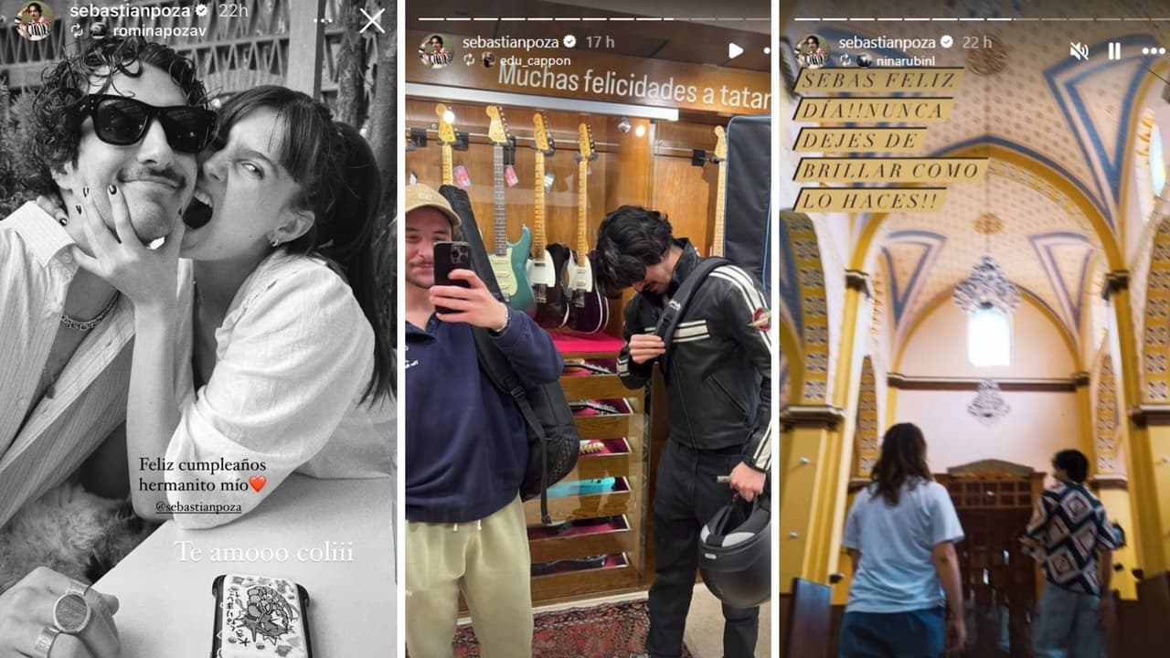 Sebastián Poza mostró en Instagram los mensajes de felicitación de sus familiares y amigos.