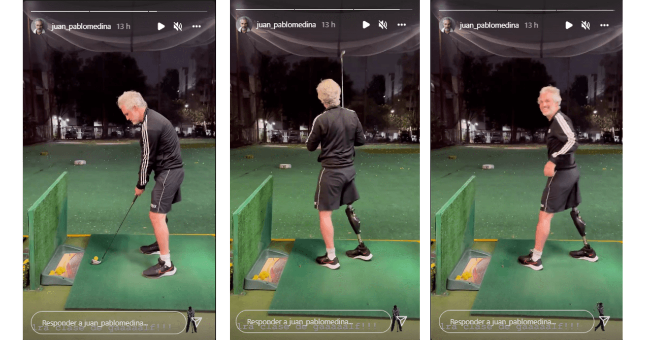 El 20 de abril, compartió en sus historias de Instagram su primera clase de golf usando la prótesis y a inicios de mayo también mostró su talento en la cancha de tenis.