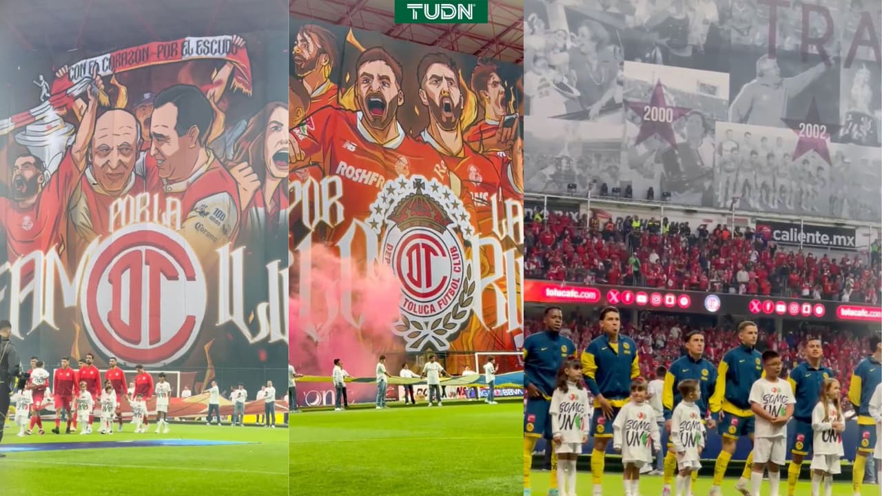 ¡Es un infierno! Toluca saca brutales tifos para intimidar al América