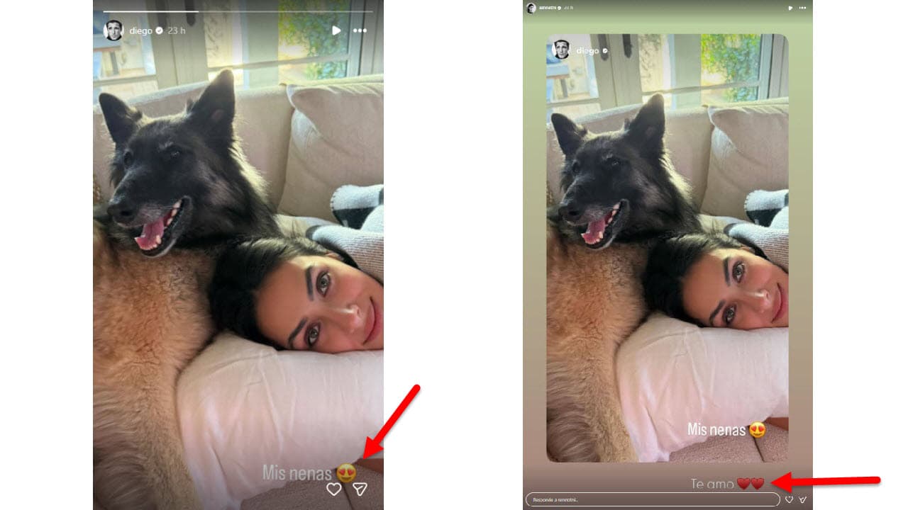 Renata Notni y Diego Boneta intercambian mensaje de amor.