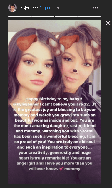 En su cuenta de 
<a href="https://www.instagram.com/p/B0_BwckpUbF/" target="_blank">Instagram</a>, Kris Jenner publicó un sentido mensaje a su hija con motivo de sus 22 años de edad.