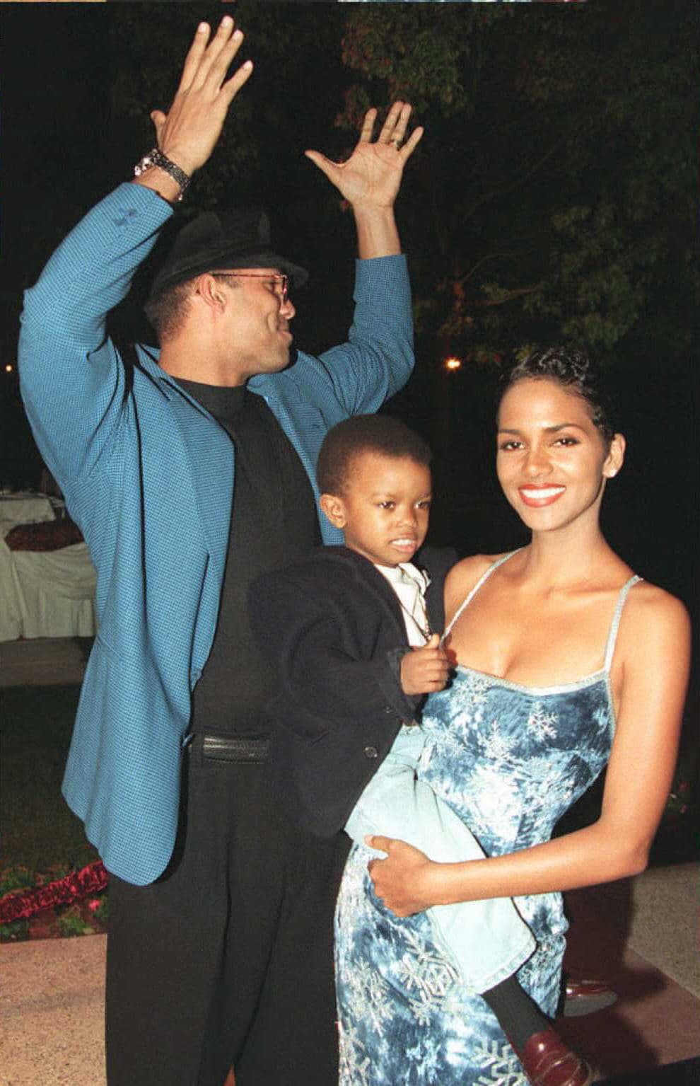 Halle con su primer marido, David Justice, de quien se dijo que la golpeaba, tanto que quedó medio sorda de un oído.