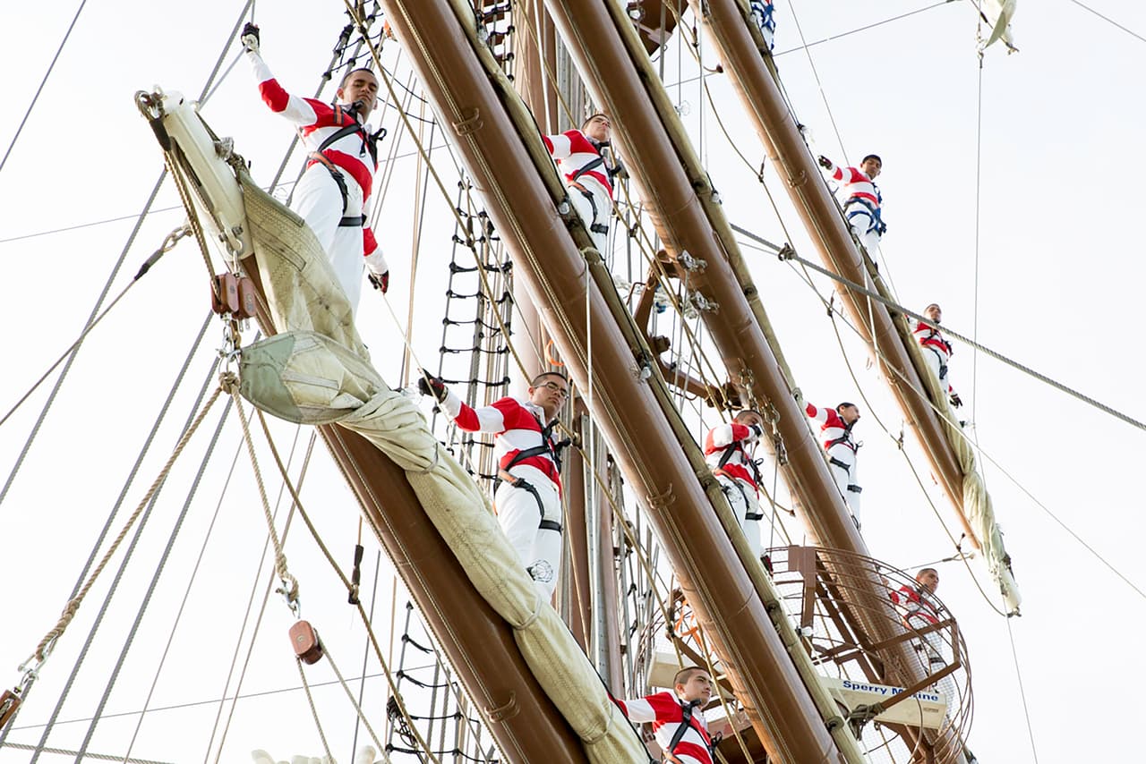 Los cadetes pasarán cinco días en Estados Unidos, parte del viaje inicial del buque escuela que les ha permitido visitar Ecuador, Colombia, Puerto Rico y Cuba.