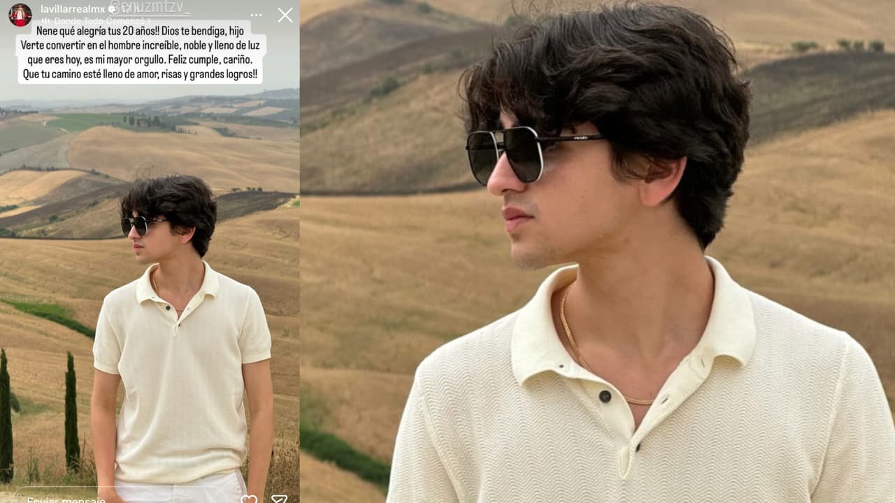 Cruz Jr., uno de los hijos que Alicia Villarreal tiene con su ahora exesposo, llegó a los 20 años.