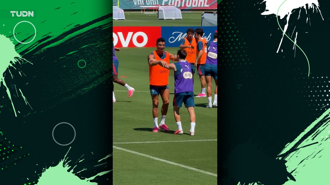 ¡Se pasó de vivo! CR7 'trollea' a Conceição durante el entrenamiento de Portugal