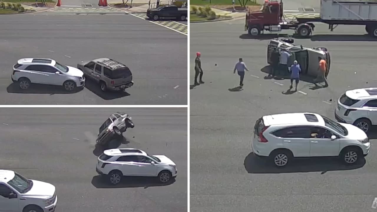 Choque y volcadura en Daytona Beach: Policía aplaude la buena acción de conductores tras el hecho