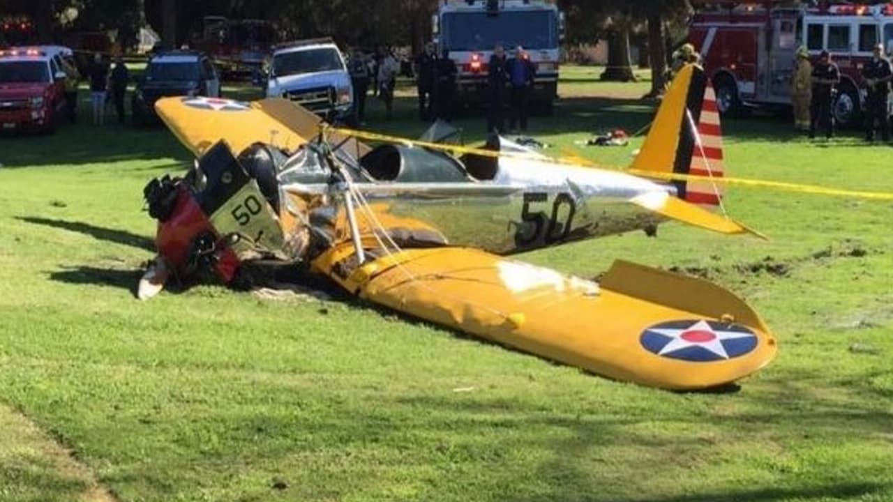 Fue sobre esta avioneta de dos plazas donde casi pierde la vida.