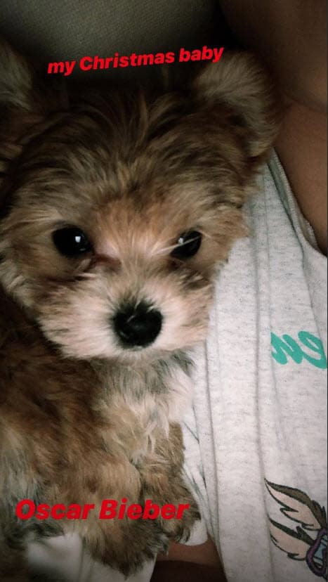 "Mi bebé de Navidad. Oscar Bieber".