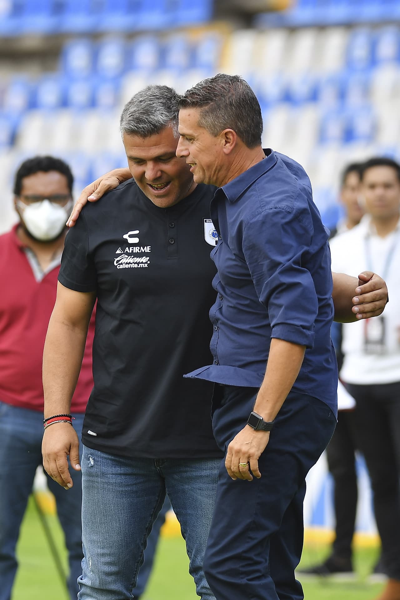 Los argentinos se mostraron gustosos de verse.