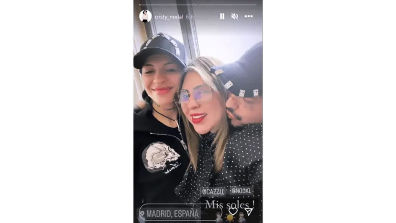 Cristy Nodal presumió así a Christian y Cazzu.