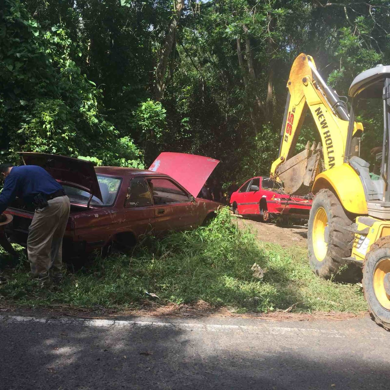 Hallan cementerio de carros robados en San Germán 
