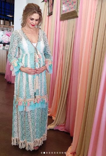 El martes pasado la actriz celebró su 'baby shower' en compañía de sus amigas actrices y familiares.