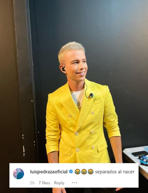 El músico y cantante 
<b>Luis Pedraza</b> opinó que es su "gemelo separado al nacer".
<br>