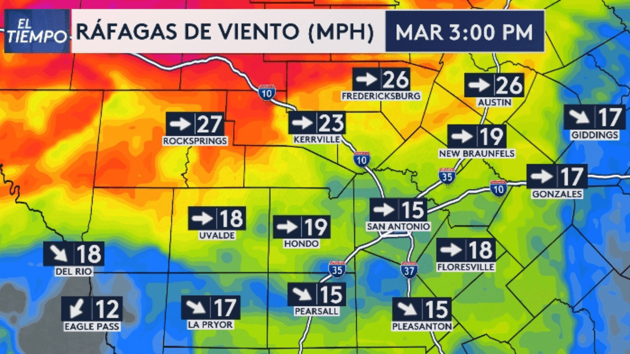 Las fuertes ráfagas de viento estarán azotando en algunas partes de la región para este martes.