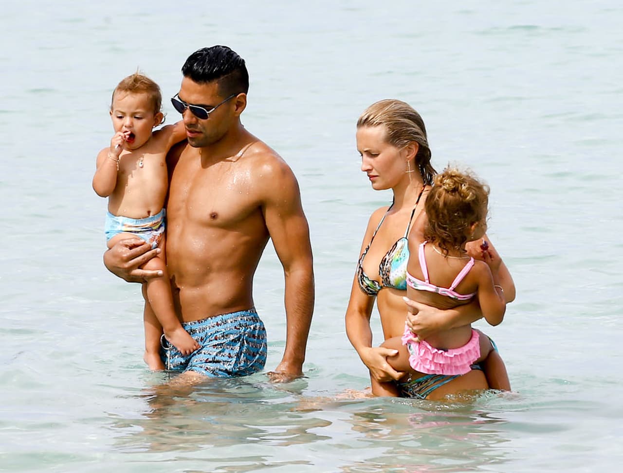 Radamel Falcao y su familia han pasado algunos días en Miami.