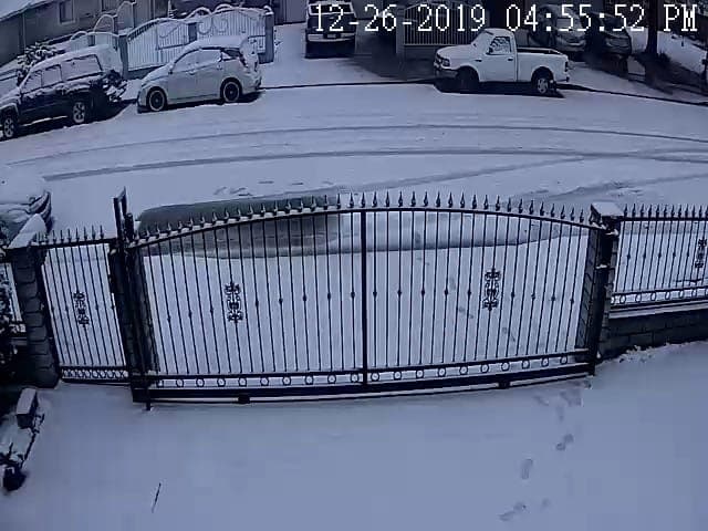 En Palmadale las temperaturas bajas acompañaron una intensa nevada, como muestra esta imagen de Rosa Arevalo.