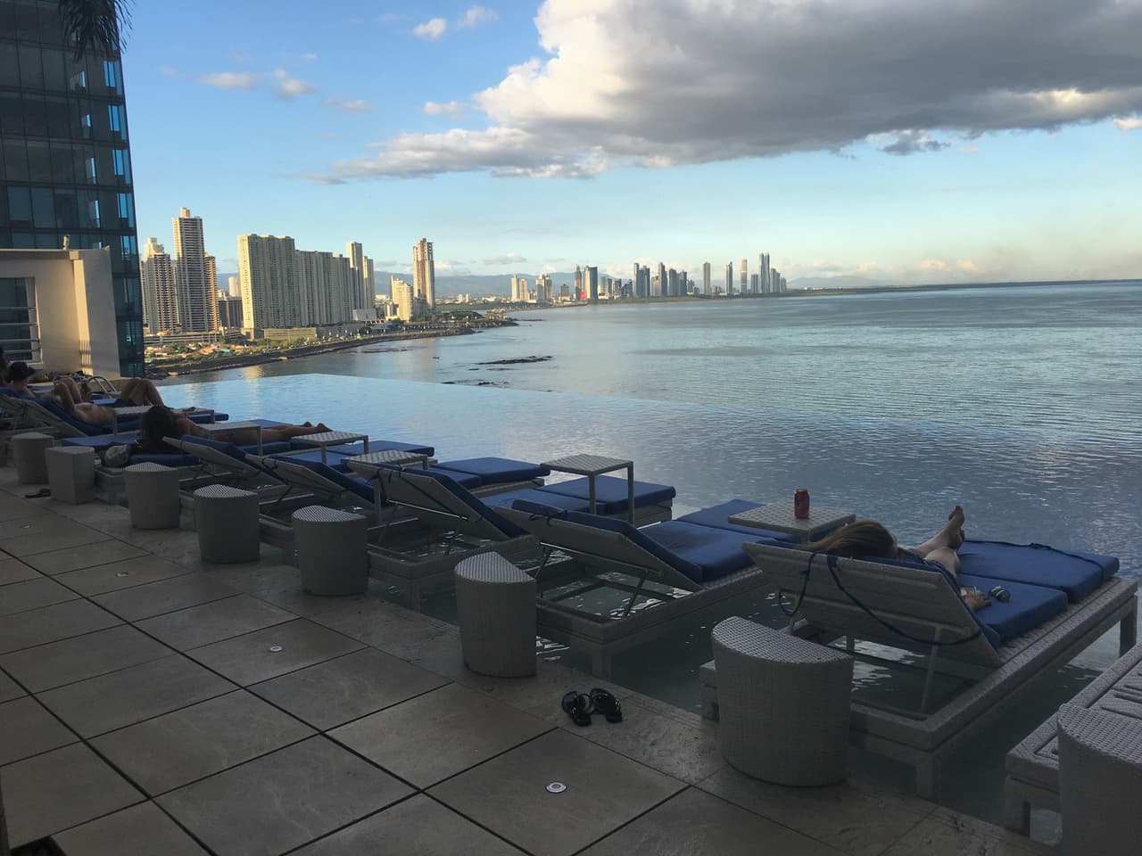 One of two infinity pools at the Trump Ocean Club International Hotel & Tower in Panama overlooking the Pacific Ocean.