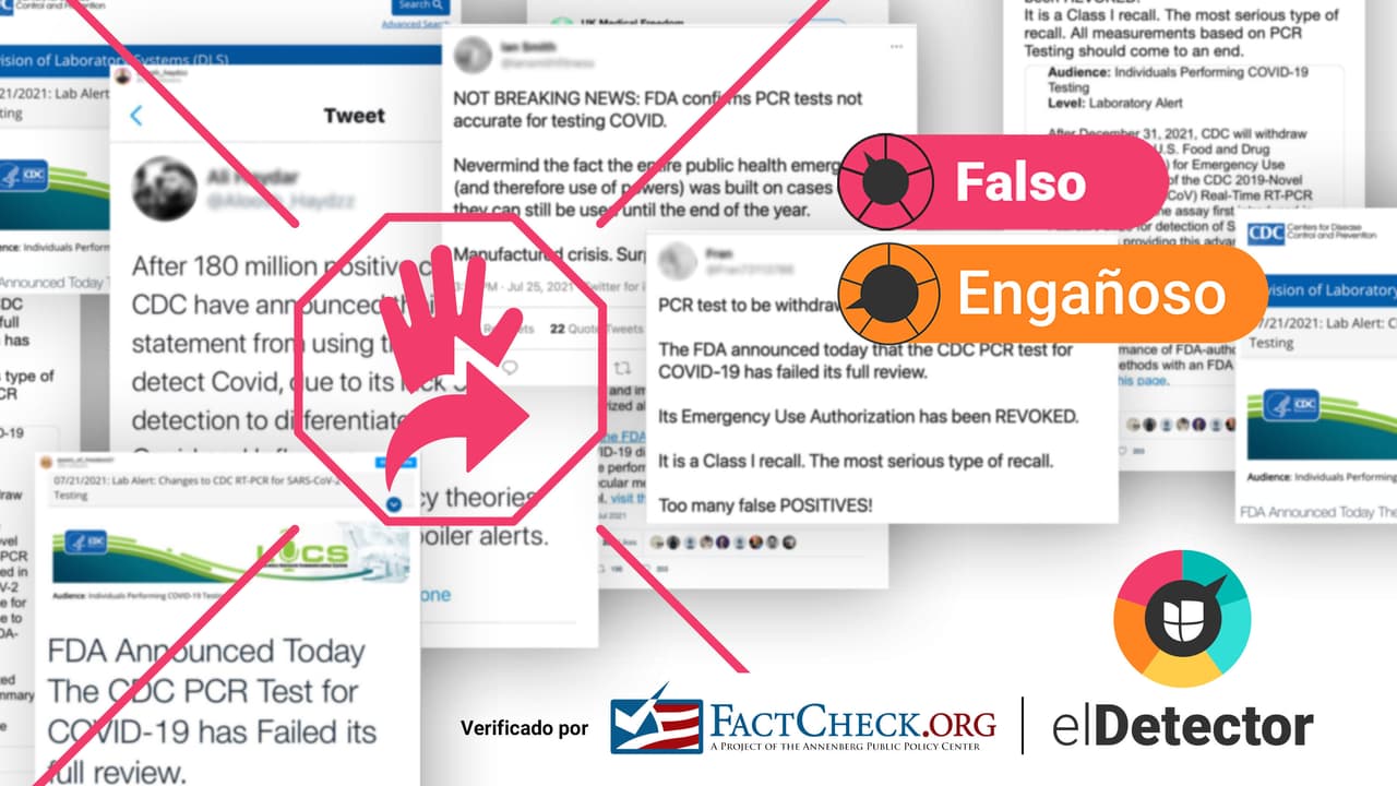 Es falso que las autoridades sanitarias anunciaron que las PCR no son confiables para detectar el covid-19
