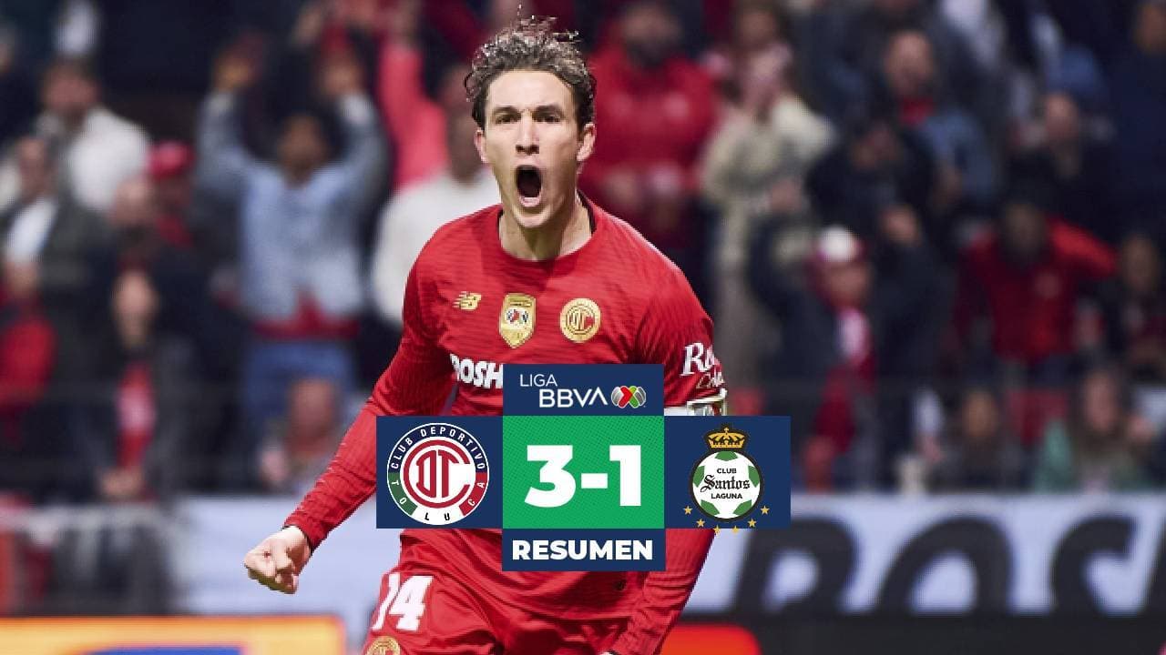 Resumen | Remontada diabólica de Toluca a Santos en 10 minutos
