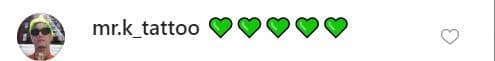 El propio artista hizo un comentario en la imagen de Eiza con algunos emoticones de corazones verdes.