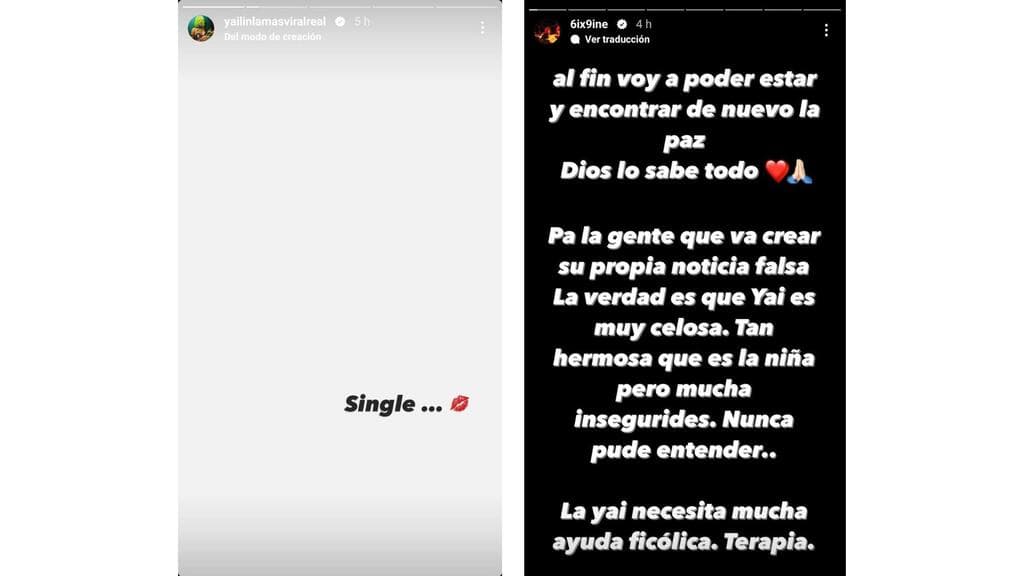 Tekashi reaccionó después de que Yailin se dijera "soltera"