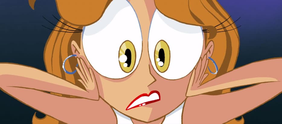 Y es que en la animación, su mascota sale corriendo con su invento ¡y desaparece en el tiempo!