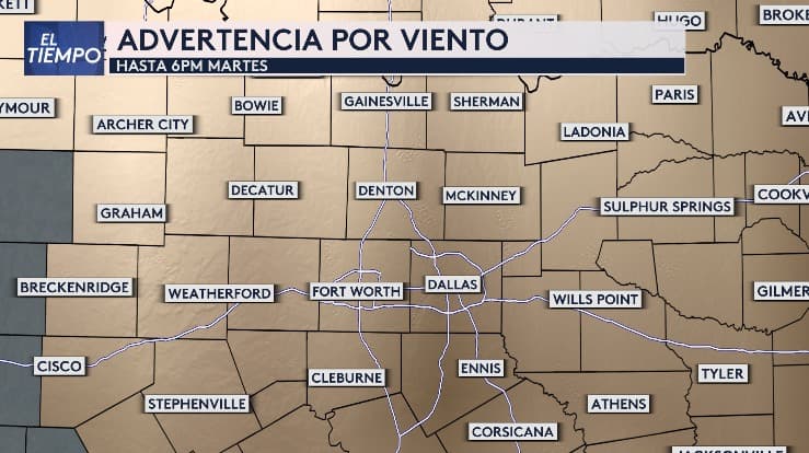 Tenemos una Advertencia por Viento para este martes hasta las 6:00pm. Así que retira tus adornos navideños, mete tu bote de basura y también cuida tus plantas.