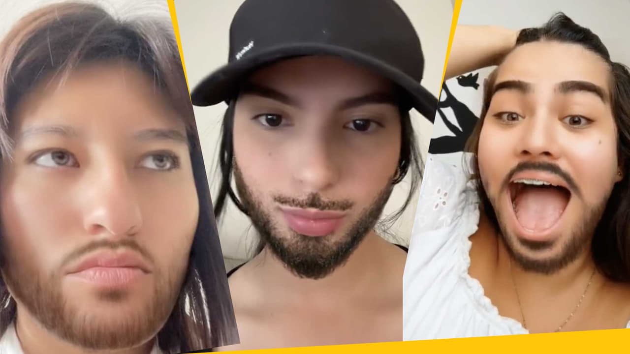 Mujeres muestran cómo se verían con barba: algunas son igualitas a su papá