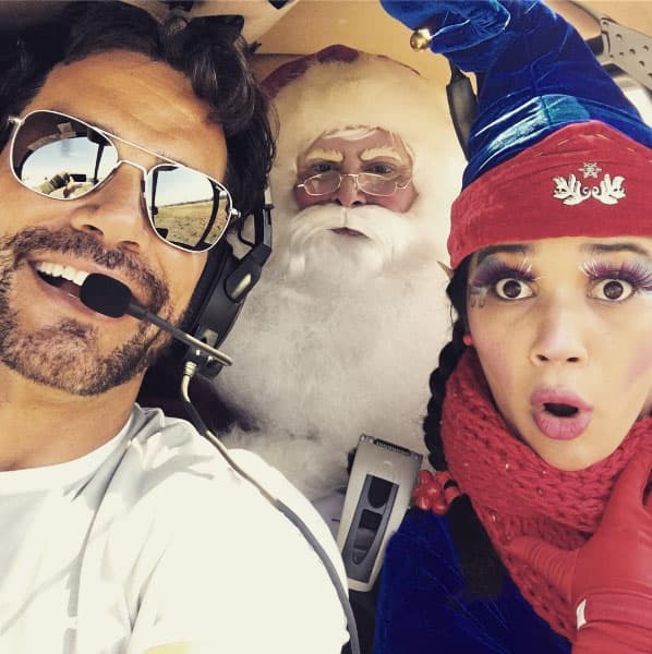 Cristián de la Fuente tuvo unos pasajeros muy especiales en su helicóptero.