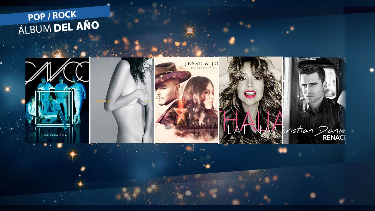 Estos son los discos nominados categoría Pop / Rock de Premio Lo Nuestro 2017.
