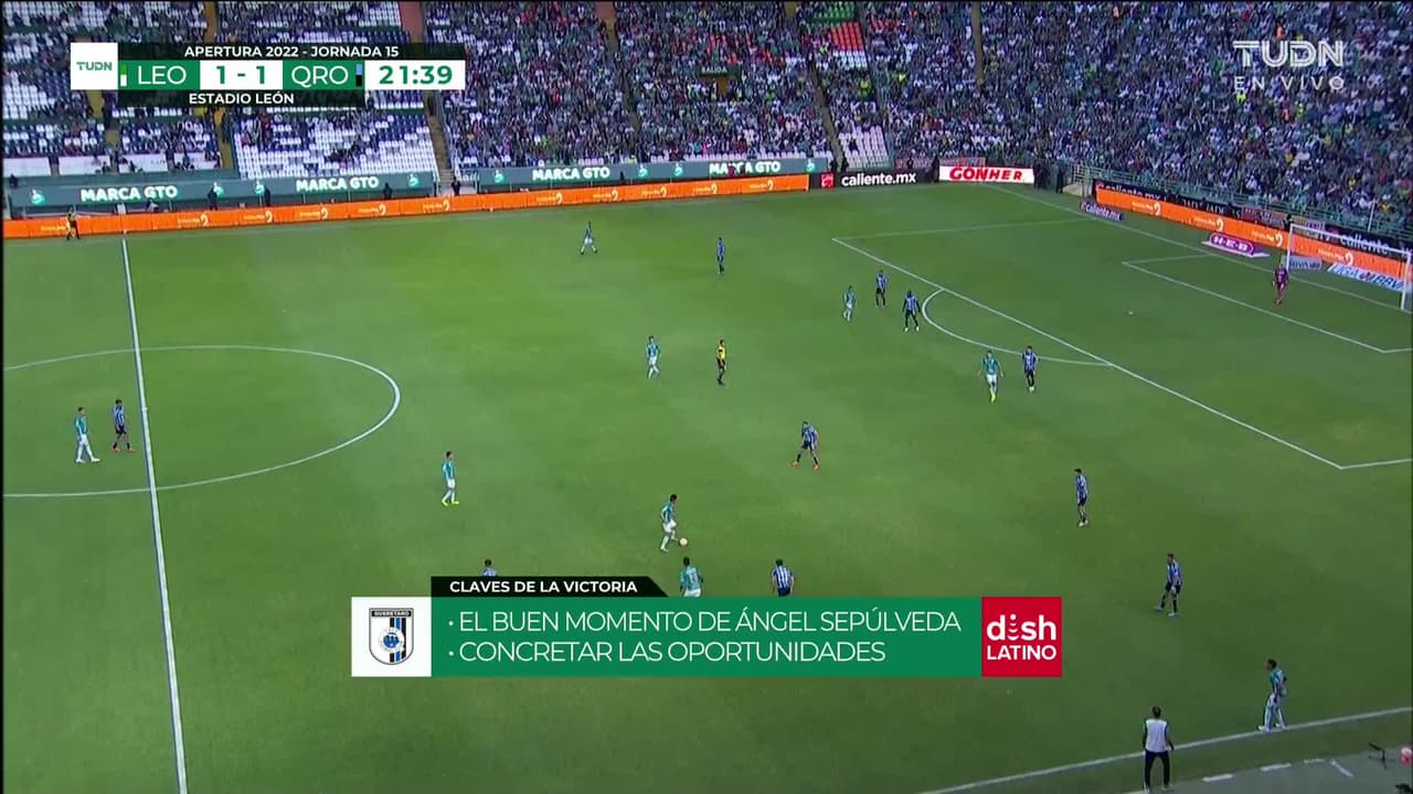 ¡GOL!  anota para León. Víctor Dávila