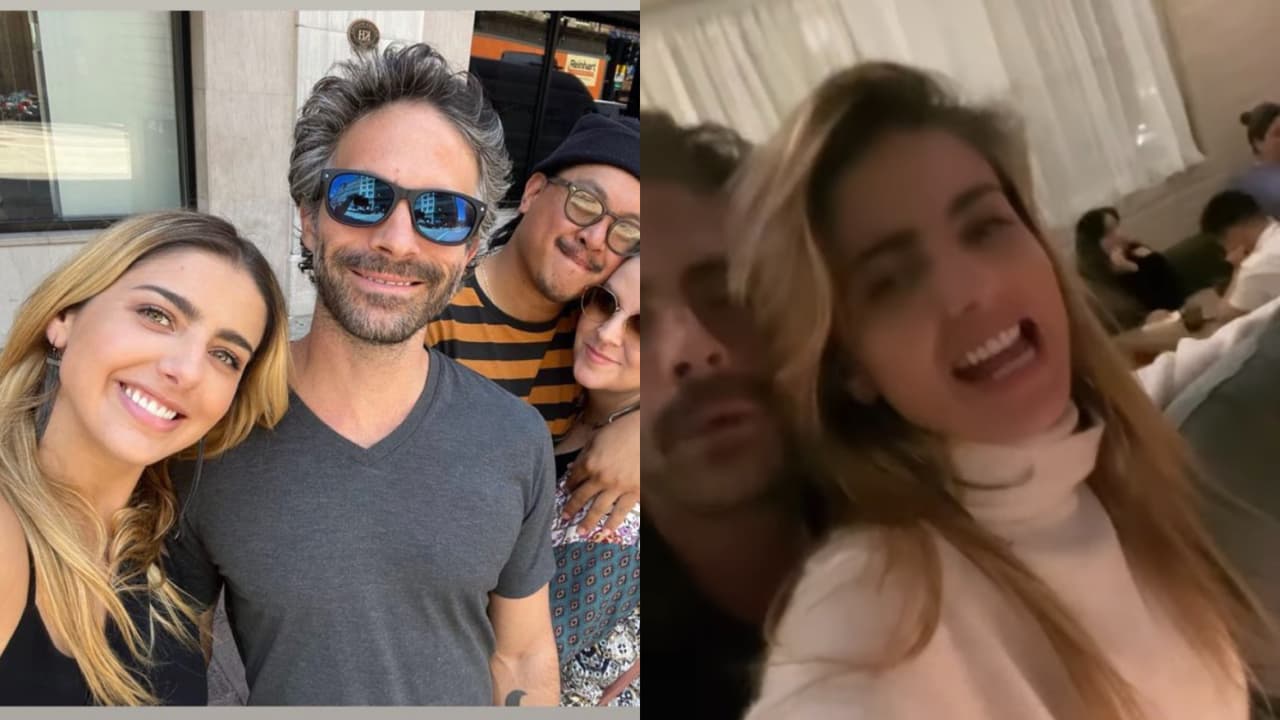 La imagen de la izquierda es las más reciente que da a cooncer Michelle Renaud junto a Osvaldo Benavides.