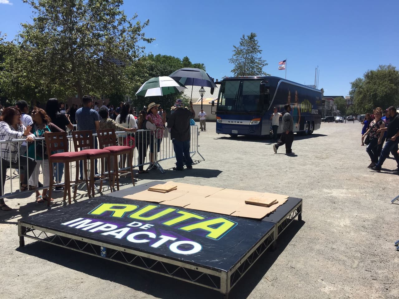 Nuestro set en Sacramento.