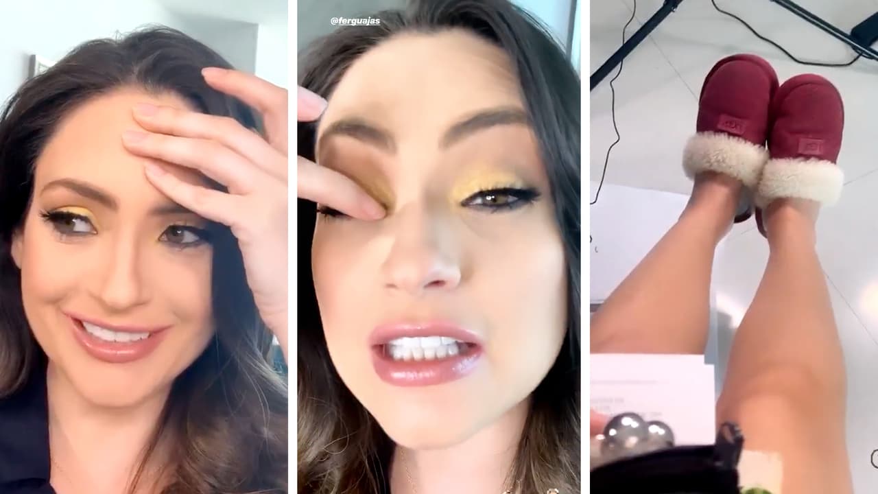 Pantuflas, cables y una pestaña: Michelle Galván muestra entre risas lo que no se vio en cámara en Primer Impacto