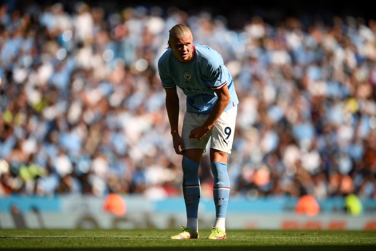 Haaland ya se había estrenado con el Manchester City ahora simplemente debió aguantar la sequía. 
<br>