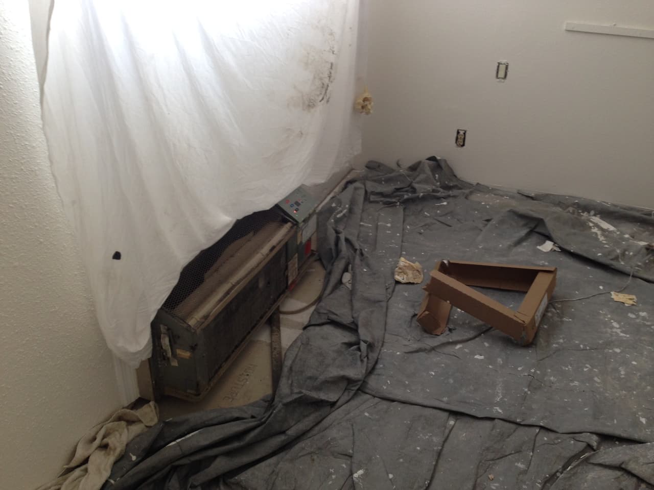 El cuarto está en remodelación desde que las autoridades llegaron a investigar el homicidio.