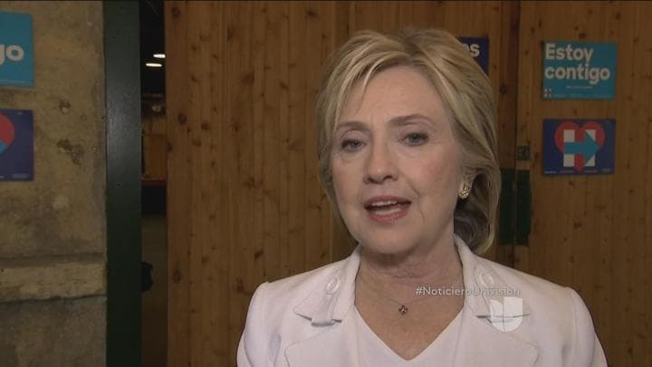 Transcripción: Entrevista de Arantxa Loizaga a Hillary Clinton en Noticiero Univision