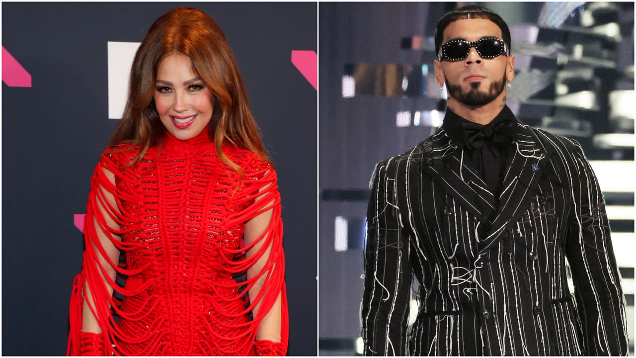 Thalía y Anuel en los MTV VMAs 2023