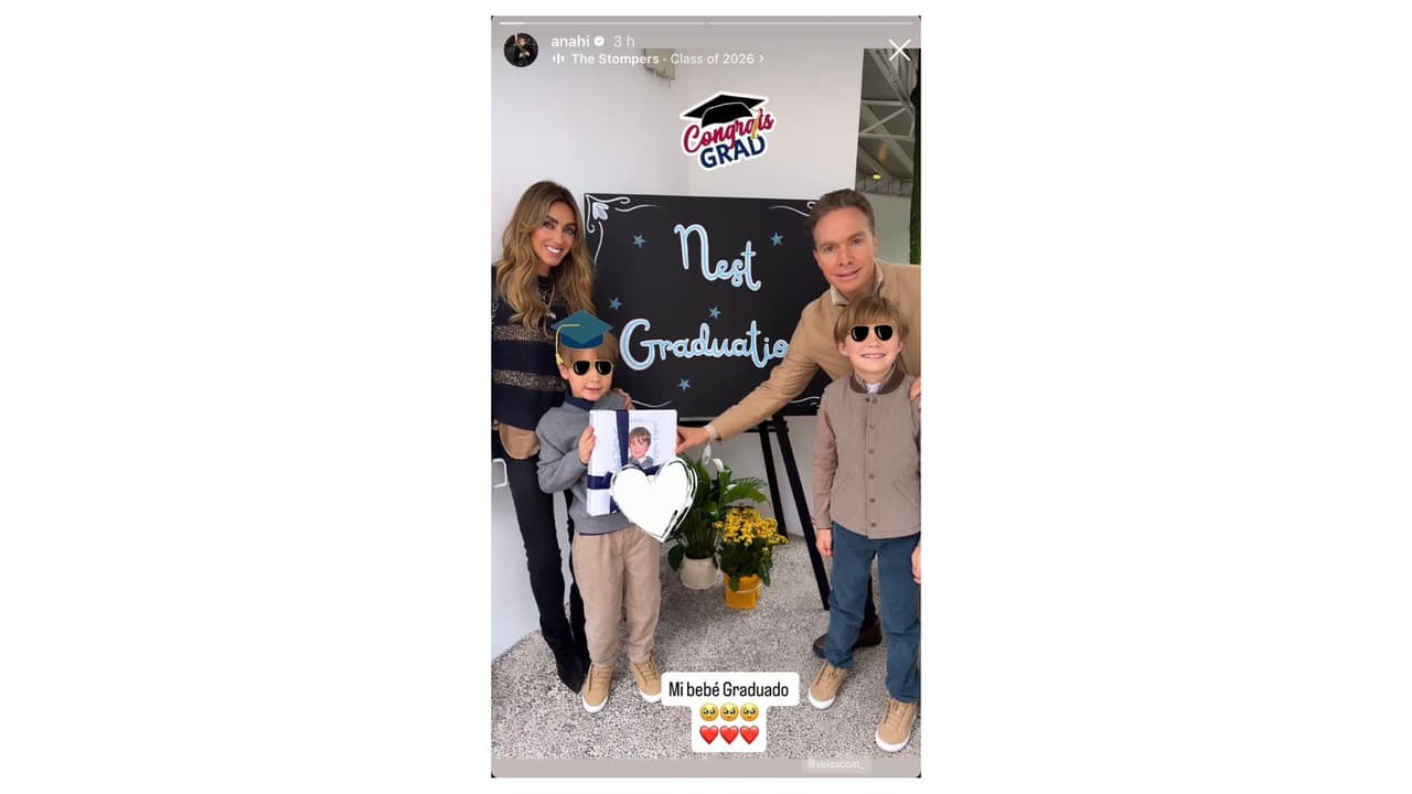 Así celebró Anahí que su hijo se graduó de la etapa preescolar.