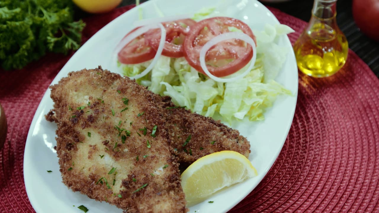 Milanesa de pollo estilo alemán