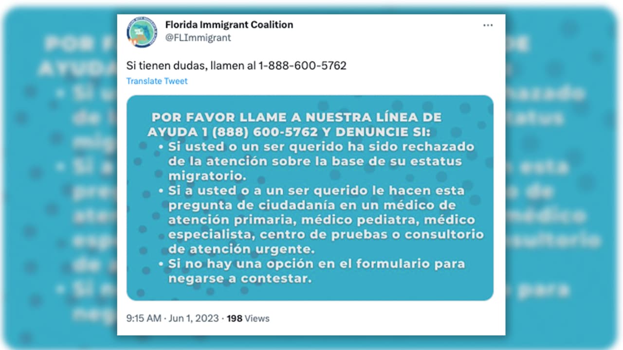 Central telefónica para reportar denuncias sobre la ley SB 1718
