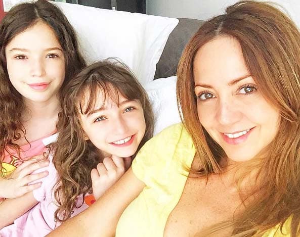 Andrea pasó el fin de semana con sus dos lindas hijas.