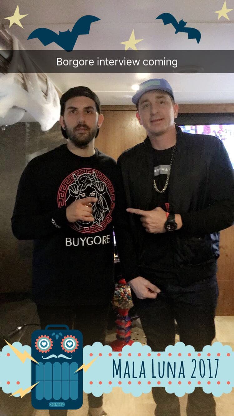 The Dana Cortez Show has your exclusive look at some of your favorite artists backstage at the two-day music festival in San Antonio, Texas. Backstage, DJ Automatic poses for a photo with Borgore after his set on Sunday, October 29, 2017.